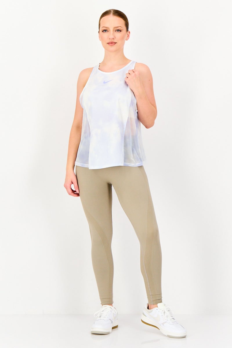 Nike Women Standard Fit Sleeveless Running Tank Top, Multicolor - Image 2