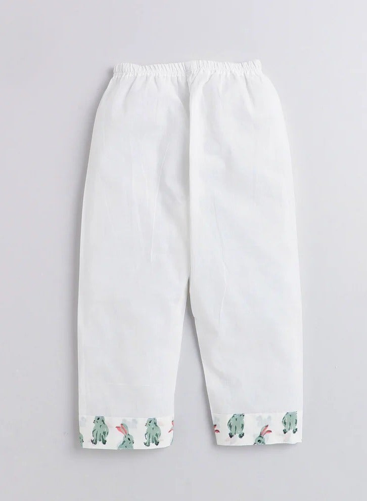 بولكاتوتس بيجامة كورتا أرنب بأكمام كاملة من Polka Tots - أبيض  - Image 4
