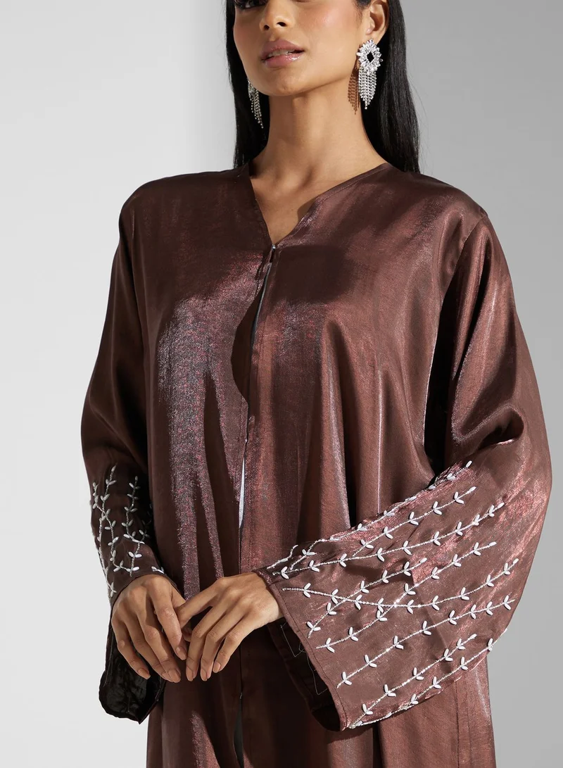 Khizana Embellished Detail Abaya With Sheila