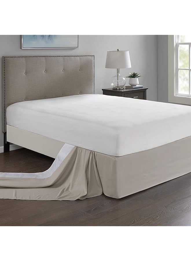 madison park Simple Fit Bedskirt Khaki Model:Mp11 5368 - Image 1