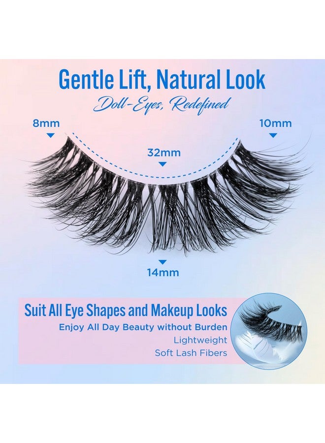BEPHOLAN S Natural Look False Lashes - Bepholan Fake Eyelashes 5D Super Fluffy False Eyelashes Clear Band Wispy Lashes 3-Pack Faux Mink Lashes,Xmz91 - Image 2