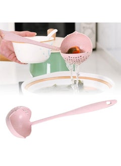 Thoraya Straining Ladle Pink Simple 2 in 1 Durable Sturdy Spout Design Hanging Hole Soup Strainer Ladle for Hotpot Cooking Kitchen  - Image 4