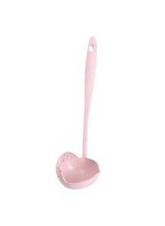 Thoraya Straining Ladle Pink Simple 2 in 1 Durable Sturdy Spout Design Hanging Hole Soup Strainer Ladle for Hotpot Cooking Kitchen  - Image 1