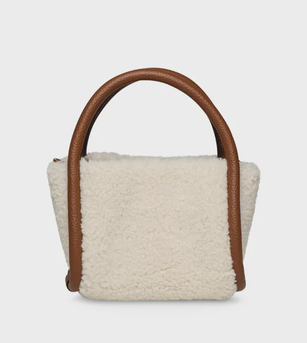 ANNE KLEIN Anne Klein Monogram Detail Plush Mini Bag