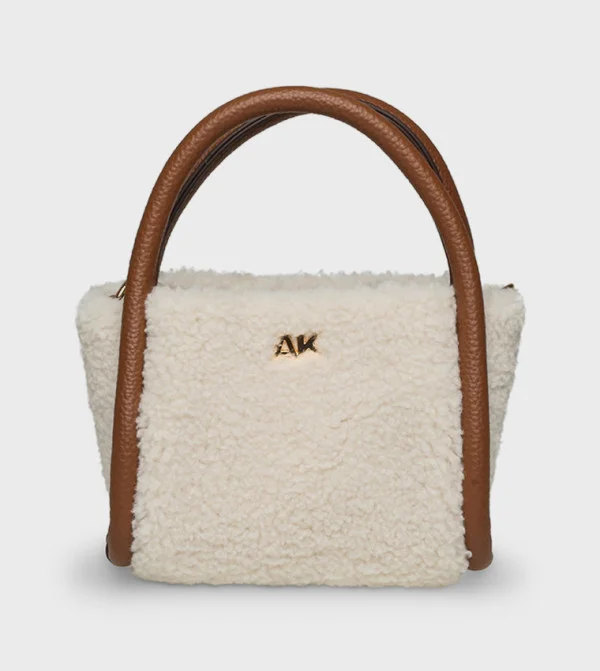 ANNE KLEIN Anne Klein Monogram Detail Plush Mini Bag