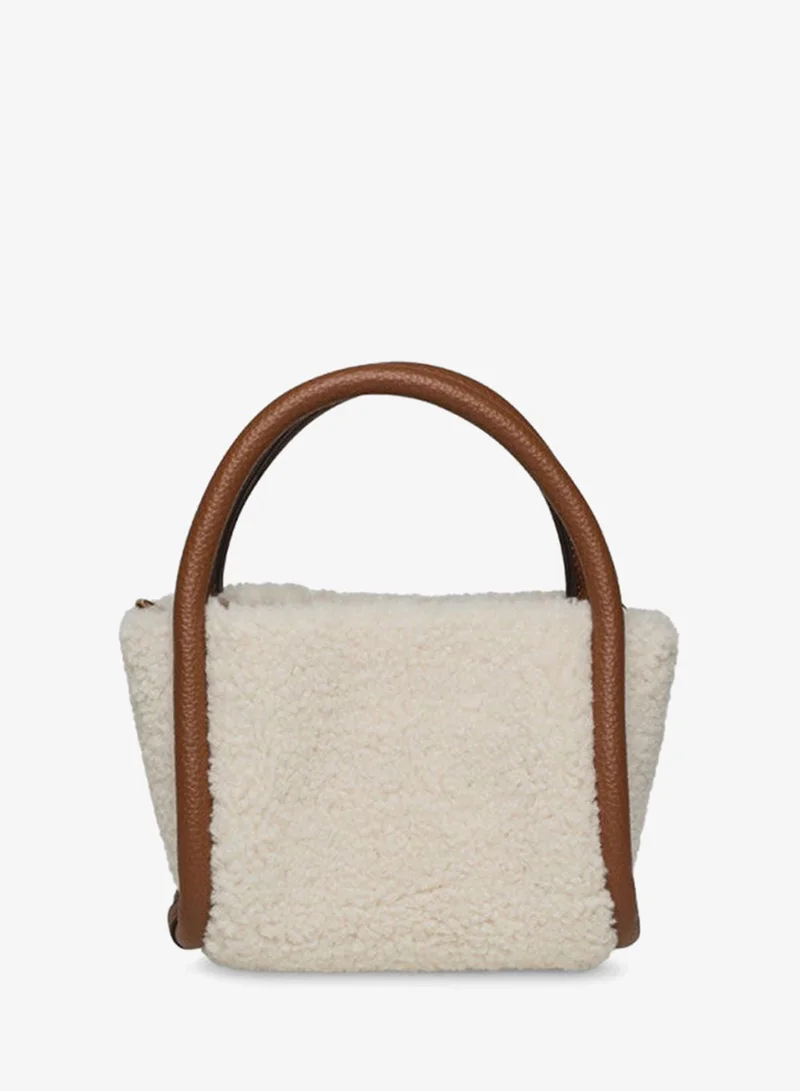 ANNE KLEIN Anne Klein Monogram Detail Plush Mini Bag