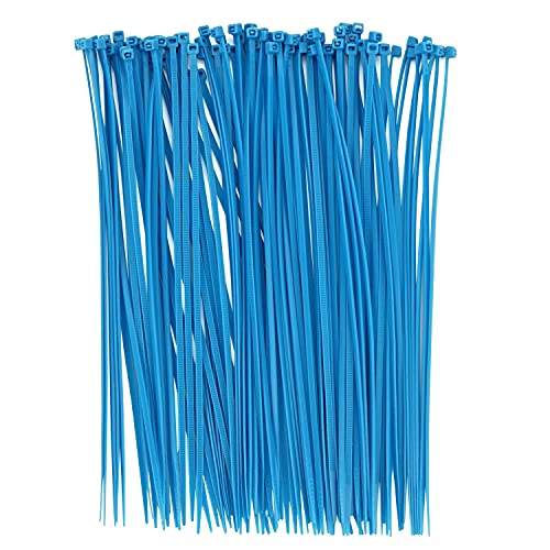 BOROLA Colorful Cable Zip Ties, 100 Packs Self Locking Wire Ties, Perfect for Home, Office, Garage and Workshop (Blue, 8 Inch) - Image 1