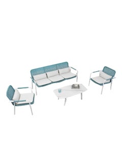 4-Piece 5-Seater Outdoor Seating Set Blue and White 122.64 x 122.64 x 122.64 cm 314220 - pzsku/Z937D43DA28D34A41A2FEZ/45/_/1720447052/8dc35df6-6db1-4009-857e-0b40dd312579