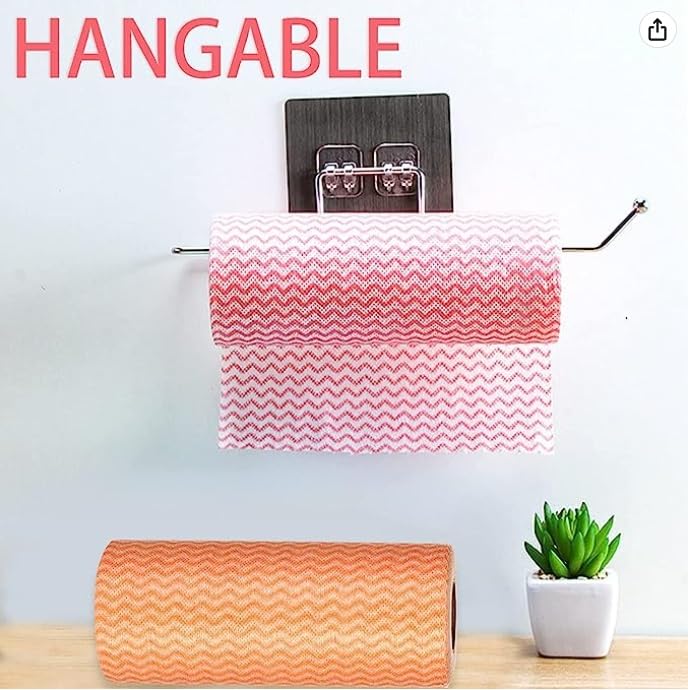 Warmfinity Pack of 2 Multipurpose kitchen roll/Towel roll/Napkins/Washable and Reuseable 80 Pulls each roll (Multicolor) Cleaning Tissue highly absorbent Non Woven - Image 5