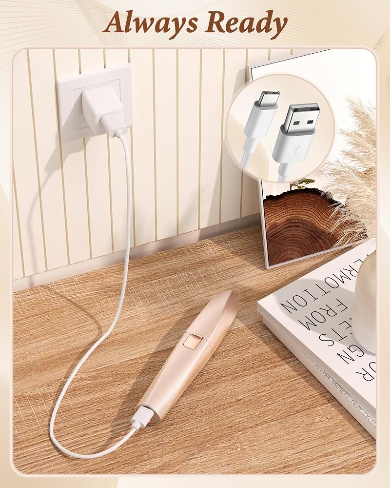 bissuuy Eyebrow Trimmer Facial Hair Removal for Women: 2 in 1 Rechargeable Face Shaver and Eyebrow Razor - Painless Electric Hair Remover Device for Peach Fuzz Fine Hairs Upper Lip Chin - Image 5