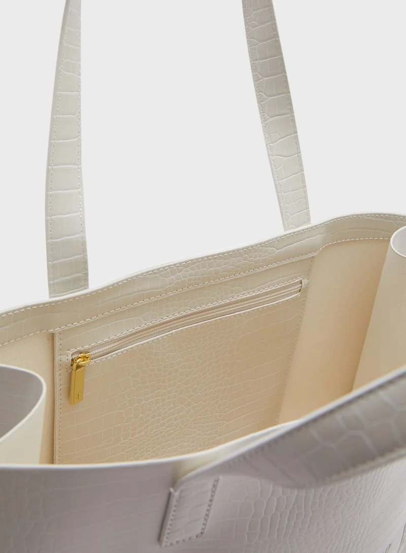 Ted Baker Croccon Croc Detail Large Icon Bag