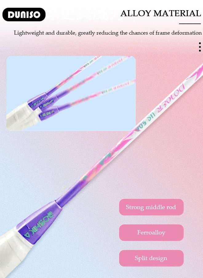 DUNISO مجموعة مضارب بادل مكونة من 2، مضارب بادل من سبائك الحديد تشمل حقيبة بادل، 3 كرات بادل، 2 قبضة مضرب للمبتدئين لألعاب الهواء الطلق في الفناء الخلفي، اللعب اليومي والتدريب - Image 3