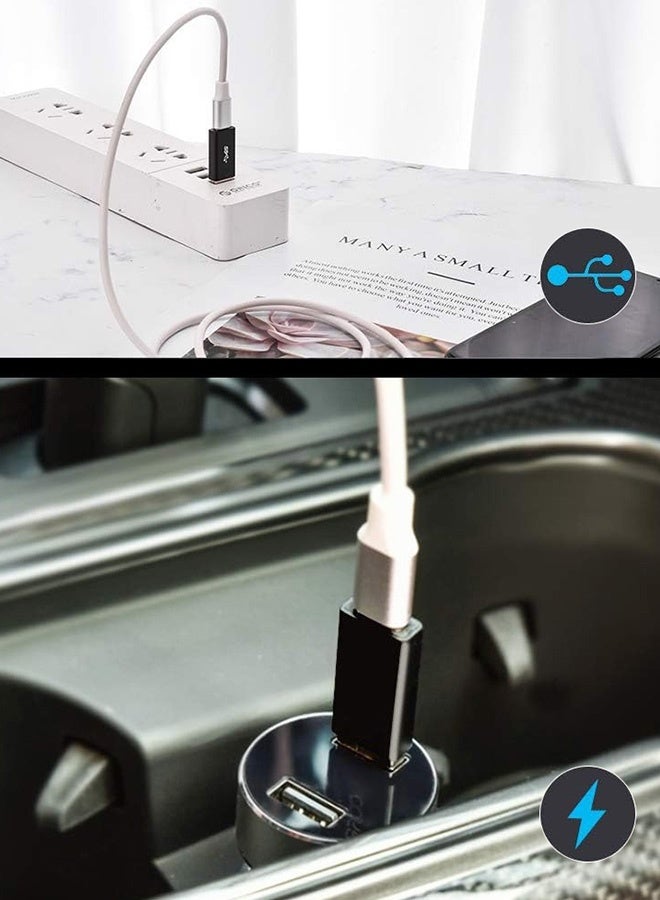 Tersely [6 Pack] USB C to USB 3.0 Adapter, Aluminium USB Type C (Female) to USB A (Male) Converter Fast Charging & Data Sync for iPhone 15,Android Auto,PC,Laptop,Sony,Samsung,Huawei,Xiaomi,JBL,Oculus, Google Pixel,LG & Wireless Earbuds,Headphones/Speakers - Image 5