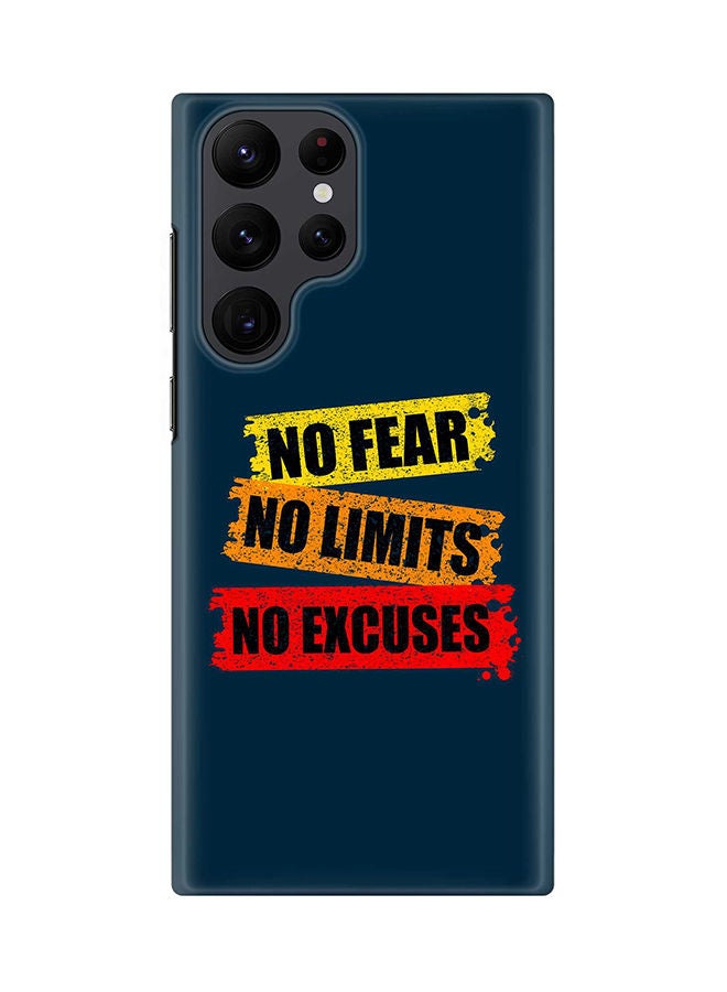 Stylizedd Case for Samsung Galaxy S22 Ultra 5G Snap Case Slim Snap Classic Series Shield Matte Finish Print - No Fear Limits Excuses - Image 1