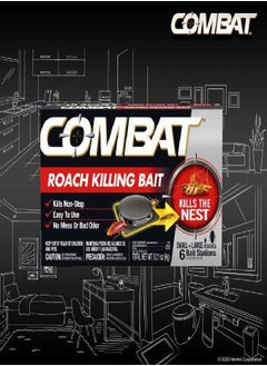 Combat Combat Roach Killing Bait Stations for Small and Large Roaches, 6 Count (Pack of 1)  - Image 2