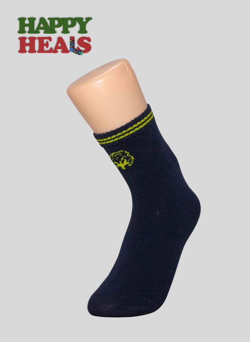 Happy Heals Happy Heals Men's Crew Socks Cushioned Sole Pack of 3 Pairs  - Image 3