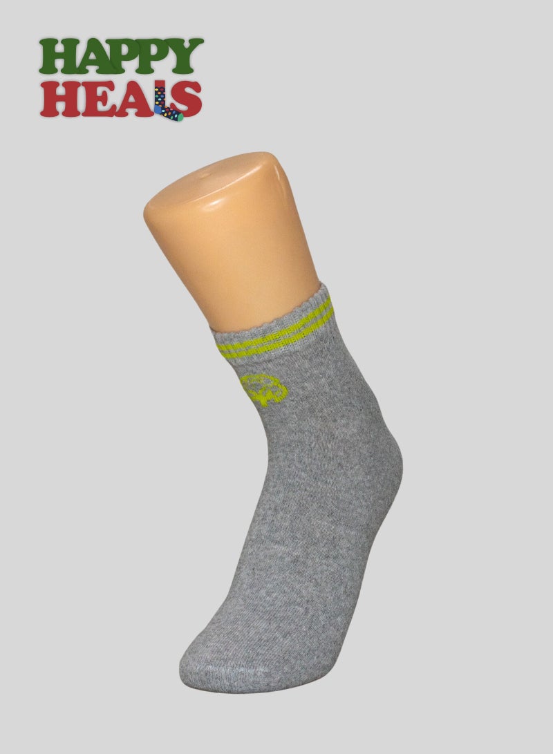 Happy Heals Happy Heals Men's Crew Socks Cushioned Sole Pack of 3 Pairs  - Image 4