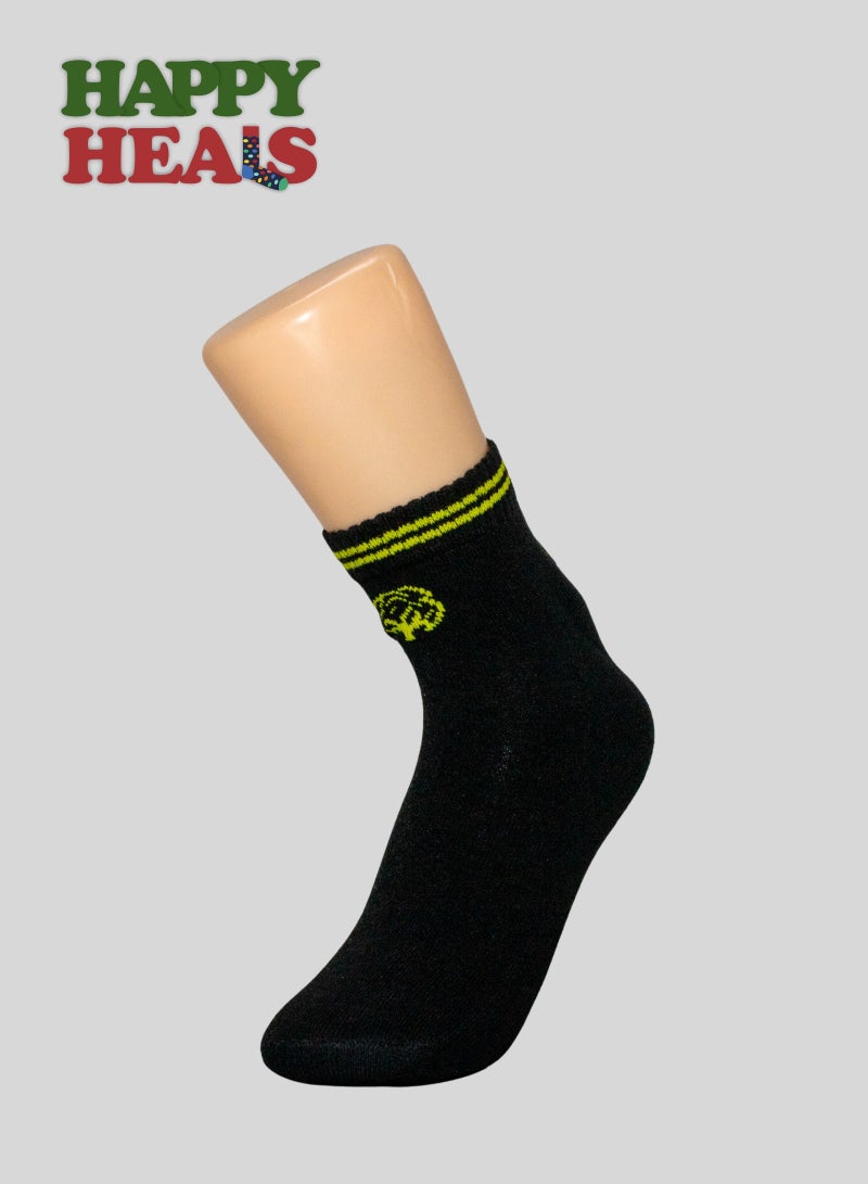 Happy Heals Happy Heals Men's Crew Socks Cushioned Sole Pack of 3 Pairs  - Image 5