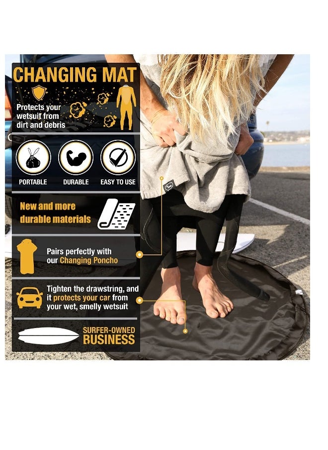 Generic - Wetsuit Changing Mat, Black Waterproof Surf Change Mats, Portable Dive Changing Mat, Durable Wetsuit Changing Mat/Waterproof Dry-Bag, for Water Sports, Surfing, Dive - Image 1