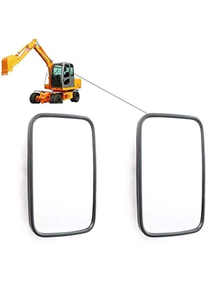 2X Universal Rear View Mirrors 255 X 163 Mm Wing Mirror Set for Tractor Excavator Truck Caravan Agricultural Vehicle Motorhome,Doublelens - Image 1