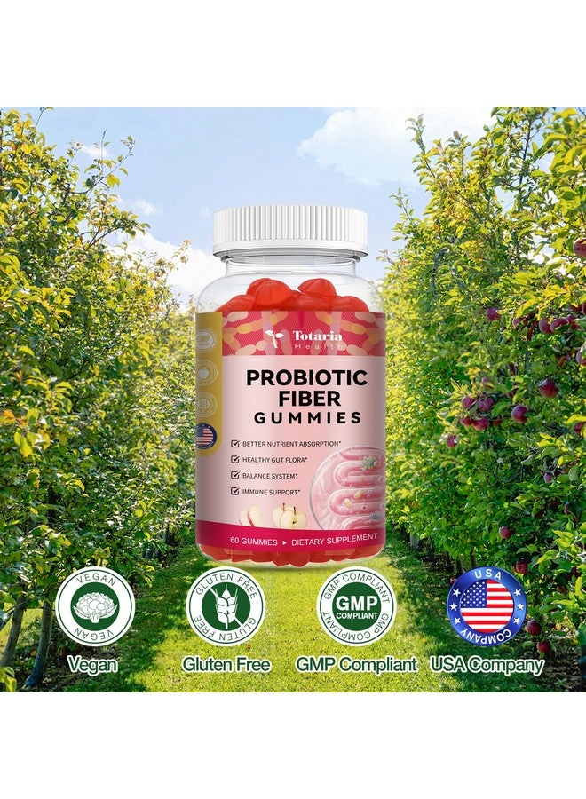 Totaria 9-in-1 Probiotic Fiber Gummies for Adults & Teens 16G Fiber per Serving, Psyllium Fiber Supplement with 5 Billion CFU Bacillus Coagulans, Inulin, ACV for Digestive, Gut & Immune Wellness - 60 Gummies - Image 4