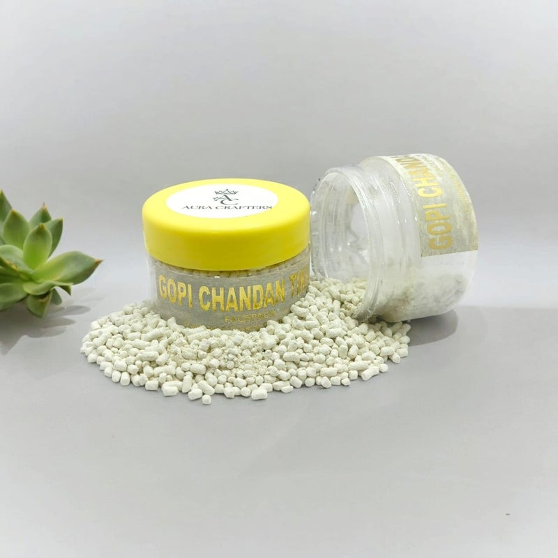 AURACRAFTERS Pure Gopi Danedar Chandan Tilak Natural Tika Danewala Tikka Small - Image 3