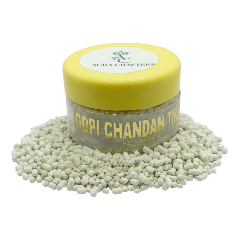 AURACRAFTERS Pure Gopi Danedar Chandan Tilak Natural Tika Danewala Tikka Small - Image 1