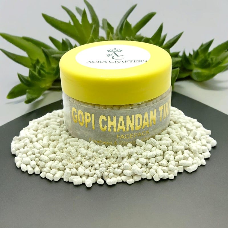 AURACRAFTERS Pure Gopi Danedar Chandan Tilak Natural Tika Danewala Tikka Small - Image 2