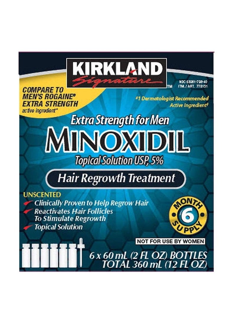 Kirkland - Minoxidil Drops Hair Regrowth 5% 6 Months Supply for Men - Image 1