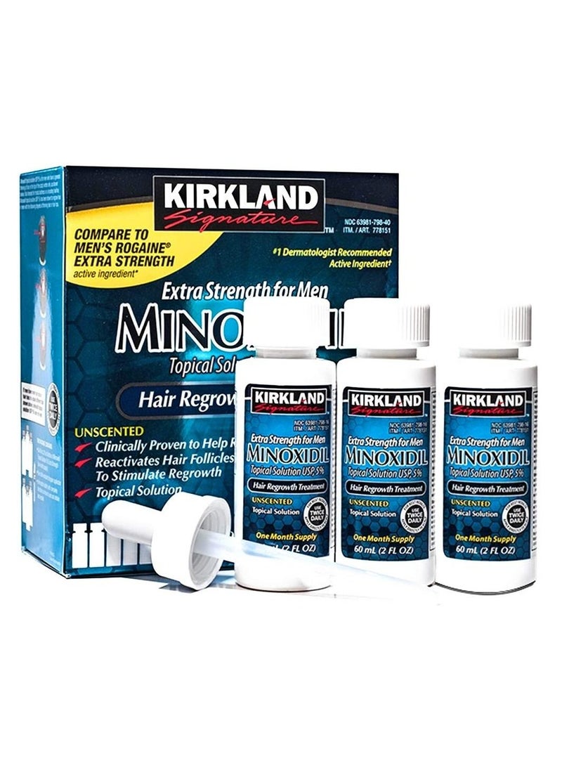 Kirkland - Minoxidil Drops Hair Regrowth 5% 6 Months Supply for Men - Image 1