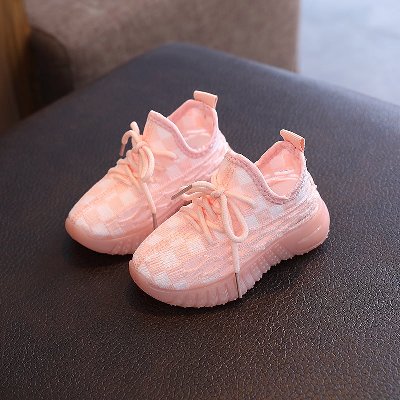 Mesh Sneakers Lightweight Flexible Sole Walking Shoes For Kids Indoor And Outdoor Activities - Image 1