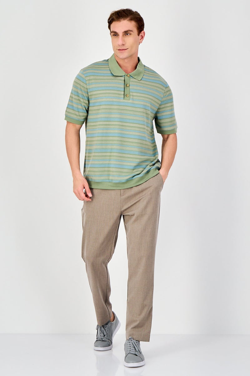 Rainforest Men Regular Fit Short Sleeve Stripe Polo Shirt, Multicolor - Image 4