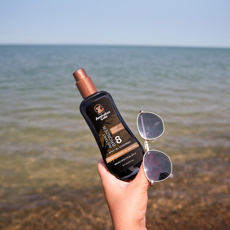 Australian Gold Spray Gel Sunscreen with Instant Bronzer SPF 8, 8 Ounce - Image 4