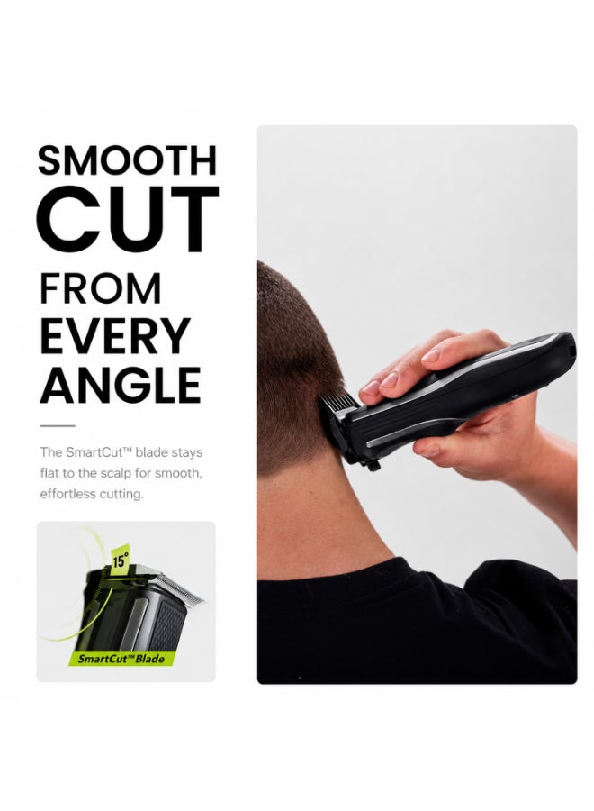 WAHL Clipper Kit Self Clip 360 - Self Hair Clipping, Cordless, Black, 10 Attachment Combs, Usb Charging, Long Life Battery, Self Grooming, Diy, Rinseable Blades, Easy Grip, Lightweight black - Image 4