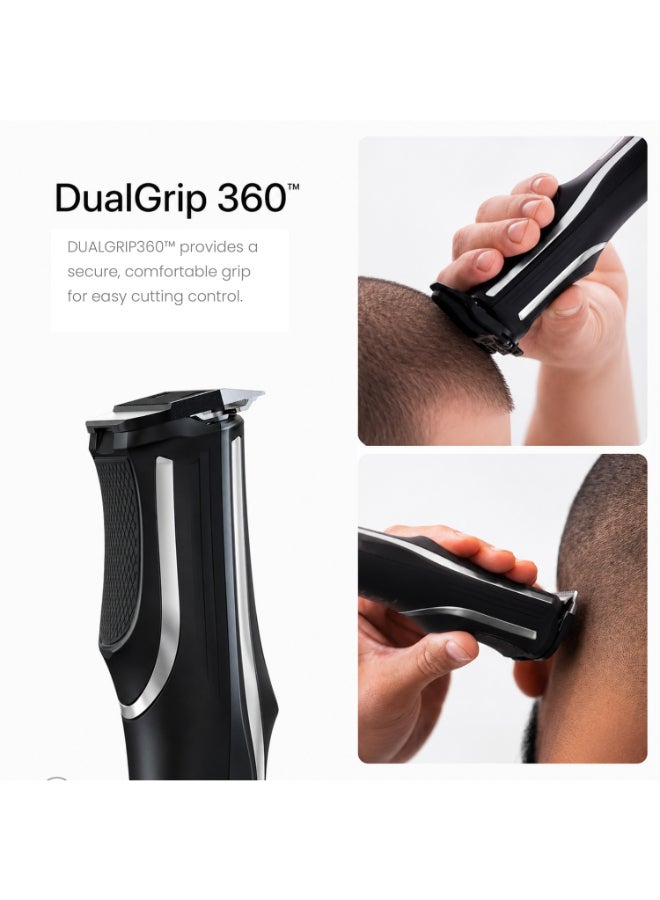 WAHL Clipper Kit Self Clip 360 - Self Hair Clipping, Cordless, Black, 10 Attachment Combs, Usb Charging, Long Life Battery, Self Grooming, Diy, Rinseable Blades, Easy Grip, Lightweight black - Image 5