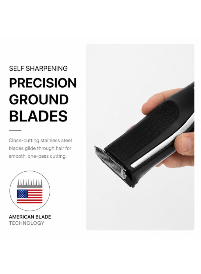 WAHL Clipper Kit Self Clip 360 - Self Hair Clipping, Cordless, Black, 10 Attachment Combs, Usb Charging, Long Life Battery, Self Grooming, Diy, Rinseable Blades, Easy Grip, Lightweight black - Image 3