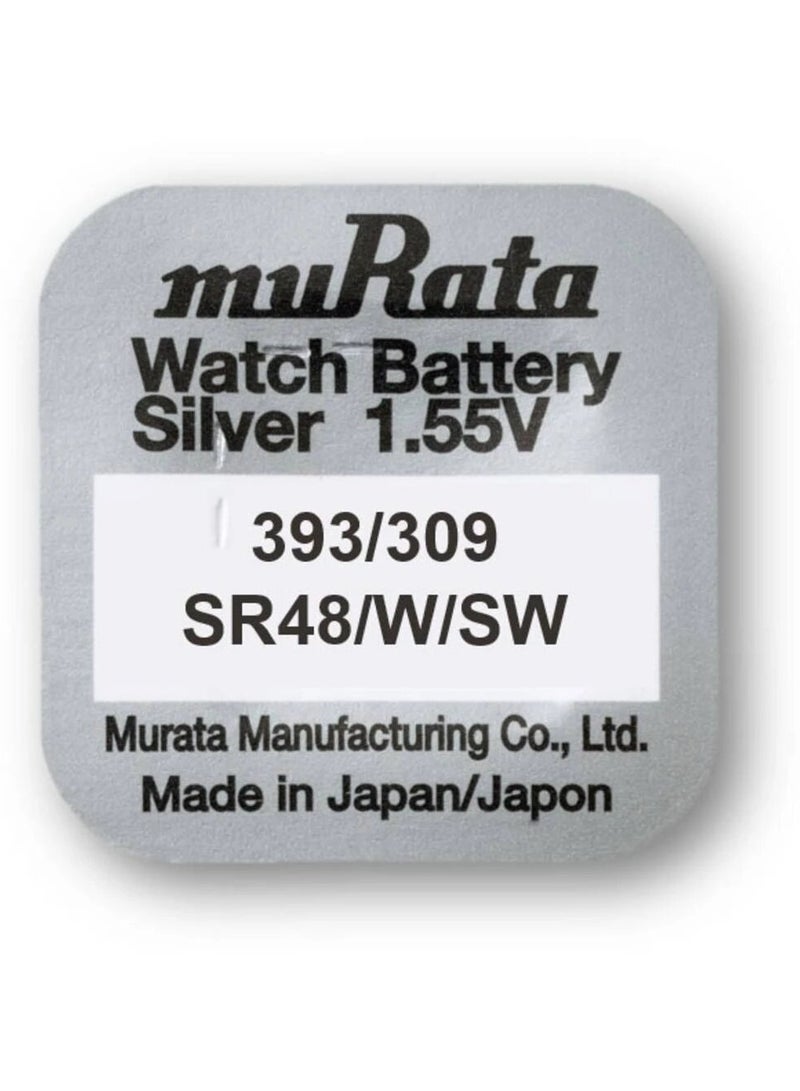muRATA 10-Pieces Murata 393/309 SR48/W/SW Silver Oxide 1.55V Watch Batteries  - Image 2