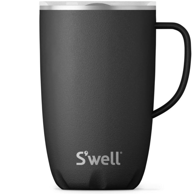 Swell Stainless Steel Mug with Handle 16oz Onyx Triple Layered Vacuum Insulated Containers Keeps Drinks Cold for 10 Hours and Hot for 3 BPA Free