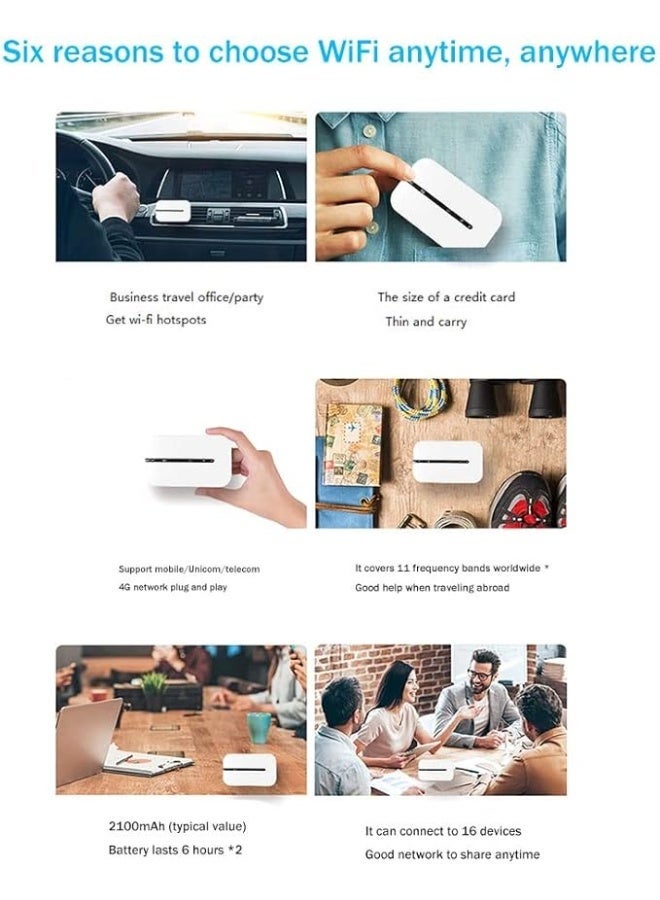 Wireless Router 4G LTE 150Mbps WiFi Portable Modem Wireless Router MIFI Wi-Fi Mobile Hotspot High Speed 4G Mobile WiFi Hotspot Router（M8-E） - Image 3