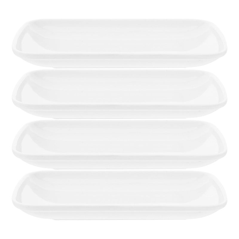 Melamine Rectangular Snack Plates 19x12cm Set of 4 for Party Barbecue and Breakfast - Image 2