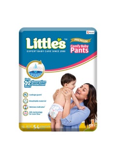 Little's Baby Diapers Xl Size (Extra Large) Pants Style | 12-17 Kg | 54 Count - Pack Of 1 | Super Jumbo Baby Diaper With Leakage Guard, Wetness Indicator & 12 Hours Absorption  - Image 1