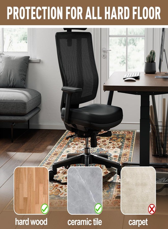 TONOS Office Chair Mat for Hardwood Floors - 47X35.5” Desk Chair Mat for Rolling Chair, Under Desk Rug Protects Hard Floors from Damage, Low Pile Floor Protector for Rolling Chair, Non-Slip - Image 4