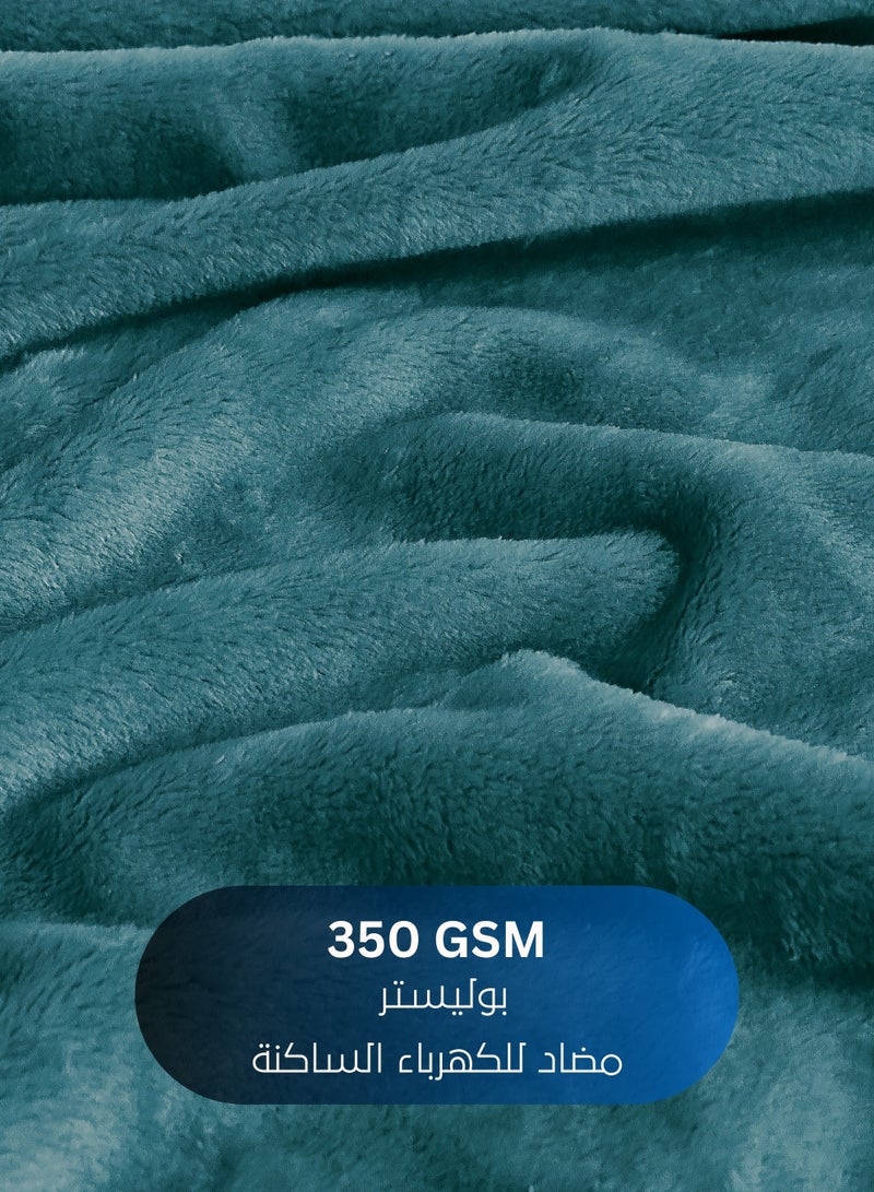 Master Home Textile Lightweight Velvet Blanket, Mora Series, 350GSM, Double Size 260 x 240 cm, Extra Soft All Season Fleece Blanket, Bed And Sofa Blanket - Image 2