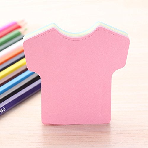 Fodattm 600 Sheet 3 x 3inch Cute Shape Sticky Note Pads Notepads Office Supplies Products Memo Pad Portable Paper Self-Stick Notes (Shirt Shape) - Image 2
