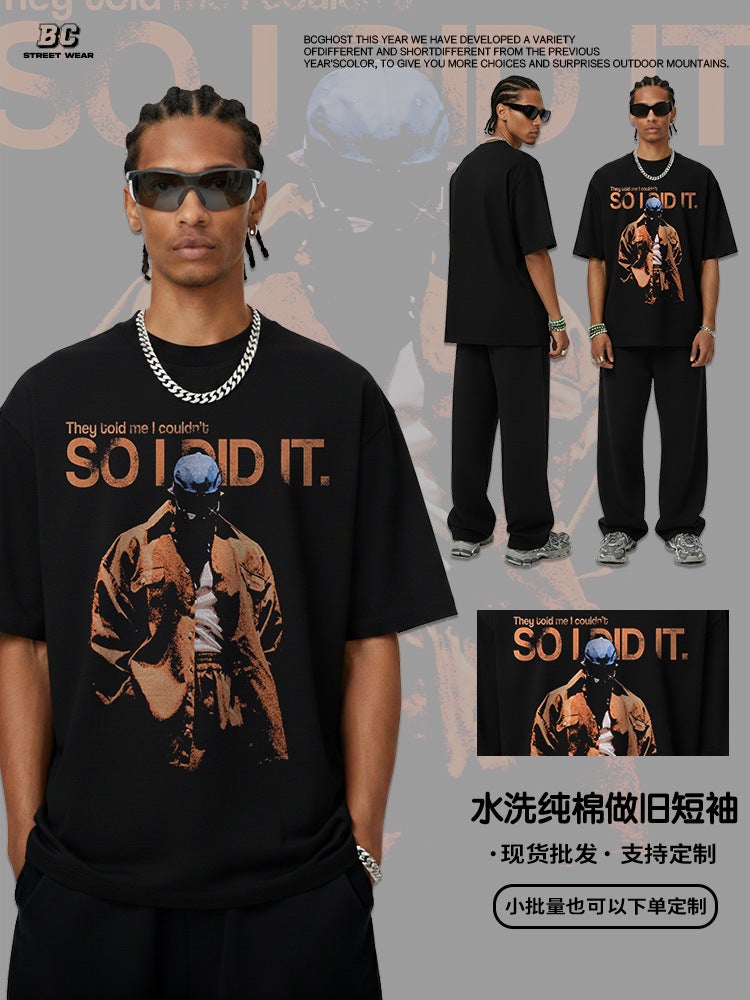 Kung Fu Kenny Kendrick Retro Vintage T-Shirt with Print, Trendy Brand, Unisex Short-Sleeve Wholesale - Image 2