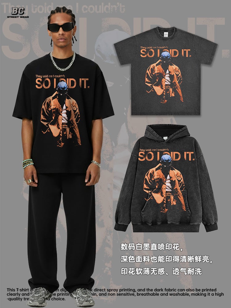 Kung Fu Kenny Kendrick Retro Vintage T-Shirt with Print, Trendy Brand, Unisex Short-Sleeve Wholesale - Image 3