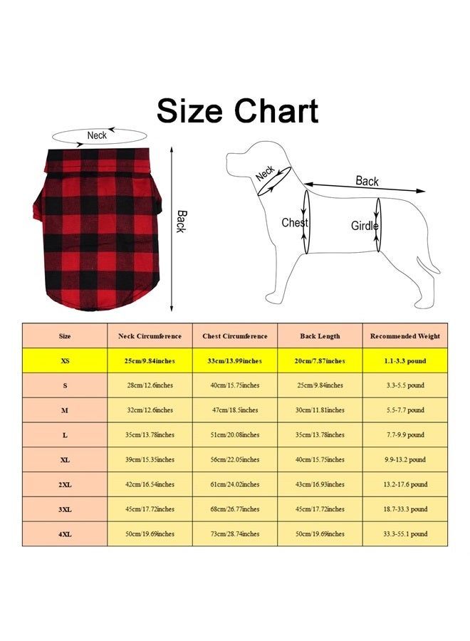 Tongcloud 3 Pack Plaid Puppy Cat Shirt Cute Dog Shirt Cat Shirt Dog Plaid Shirt Dog Shirts for Large Dogs Cats Birthday Party and Holiday Photo - Image 3