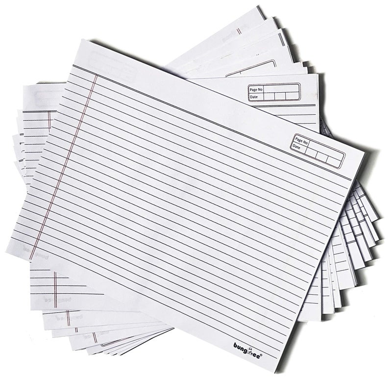 Bungbee Exam Answer Sheets for practice CBSE ICSE DU 200 Both Side Ruled Pages 100 Sheets 50 Joint Sheet without Fold With Margin No Hole for Tag - Image 2