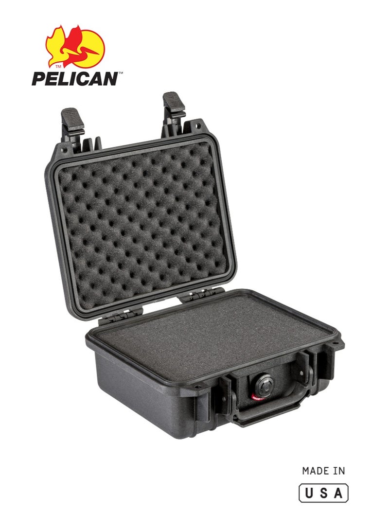 Pelican 1200 Protector Case with Foam, Black, IP67 Waterproof Hard Case - Image 1