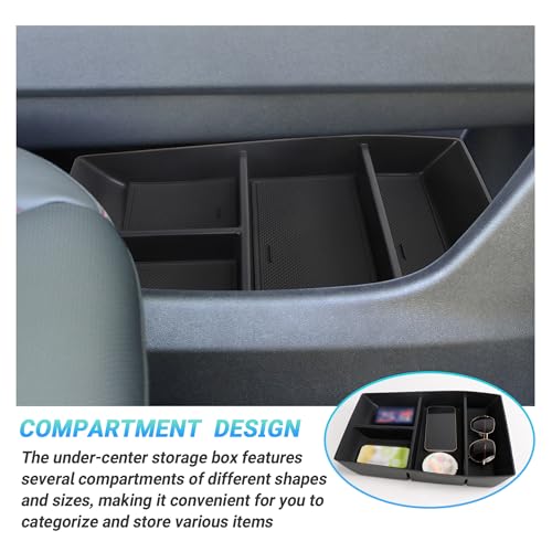 Sinminou Center Console Organizer Compatible with 2024-2026 Chevy Traverse Interior Accessories, Divider Compartment Tray and Center Console Bottom Storage Box; Not fit for 2024 Chevy Traverse Limited - Image 4